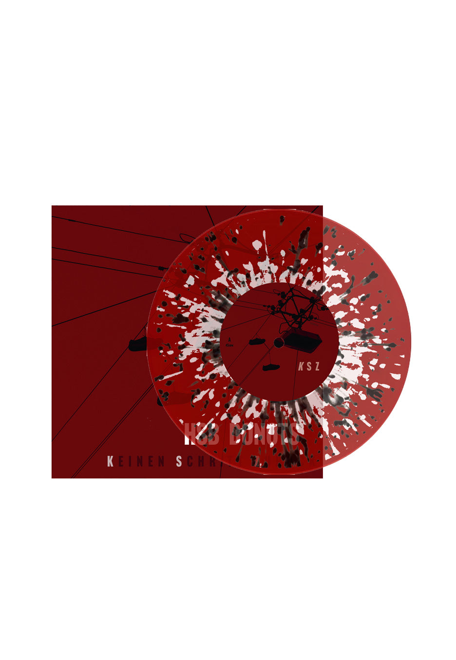 Heaven Shall Burn feat. Donots - Keinen Schritt Zurück - Transparent Red w/ Black/White Splatter 7 Inch Vinyl | Neutral-Image