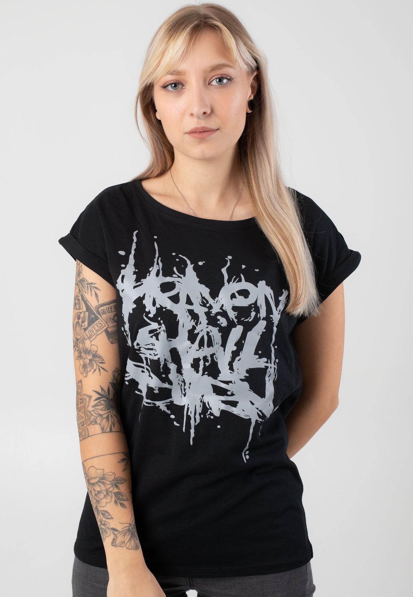 Heaven Shall Burn - Grey Stacked Logo - Girly | Women-Image