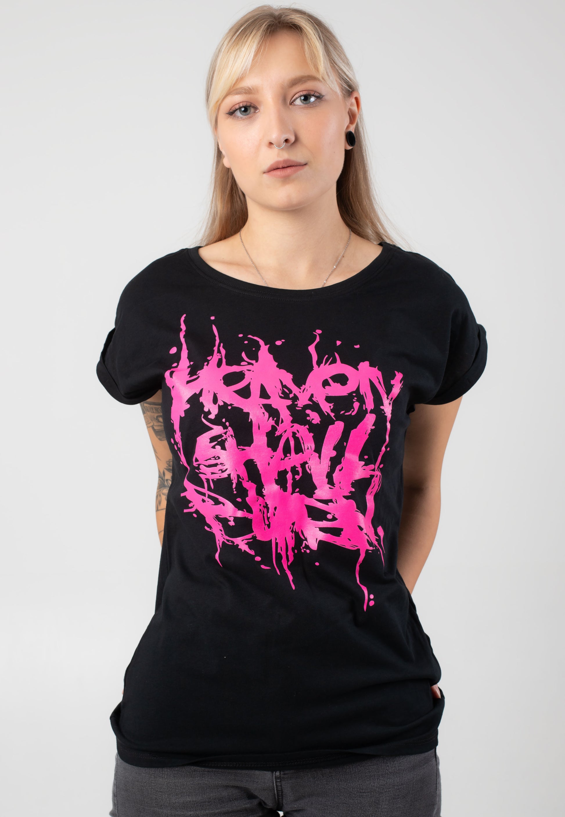 Heaven Shall Burn - Pink Stacked Logo - Girly | Women-Image